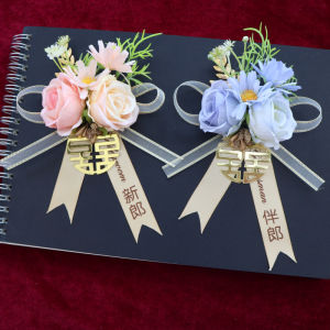 Chất Liệu Hoa Cưới Bằng Kim Loại Và Hoa Tươi Dành Cho Chú Rể Cô Dâu Hoa Đeo Tay Hoa Cài Áo Hoa Cưới Cho Bố Mẹ