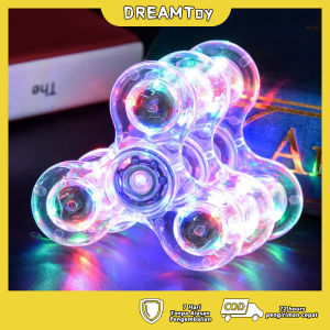 DREAMToy Mainan LED Fidget Spinner Led Rainbow Glow In The Dark