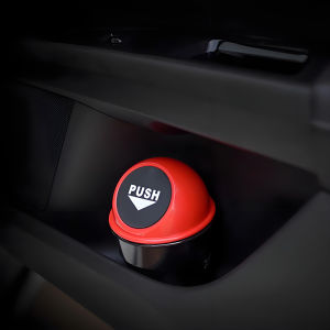 Mini Car Trash Can with Lid Storage Interior Accessories Creative Design Portable Automobile Waste Disposal System