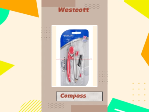 Westcott School Product Compass Alat Jangka Dengan Pensil Nyaman Ringan Mudah Digunakan Jangkar