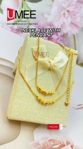 18k Gold Plated Necklace w/Pendant Jewelry Accessories For Women