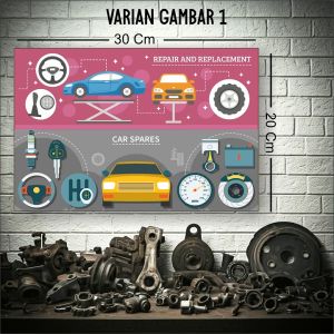 Hiasan Dinding Bengkel Dan Showroom Mobil Ukuran 30 x 20 cm / Dekorasi Dinding Bengkel & toko mobil