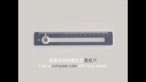 2 in 1 Compass Ruler Easy to Carry Multi-function Ruler for Students and Drafting Safe Design