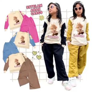 Black Jhon - Setelan Anak Perempuan LabubuNew01 Viral usia 3-12 tahun