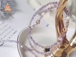 2026 New Womens Original Amethyst Bracelet Lucky Pearl Natural Amethyst Small Beads Bracelet