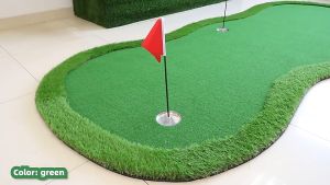 Thảm cỏ tập đánh putt golf 3 hố trong nhà ngoài trời có thể gấp gọn - Golf Putting Mat