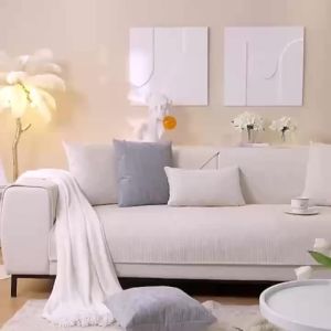Áo Phủ Ghế Sofa Chenille Dày Họa Tiết Hình Học Chống Trơn Trượt Dùng Được Bốn Mùa Chất Liệu Polyester