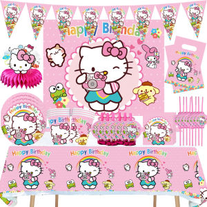 Fast Shipping Hello Kitty Theme Baby Shower & Party Supplies