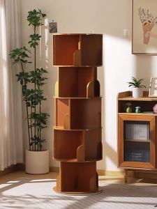 Rotating 360 Degrees Trendy Portable Bookshelf for Home and Living Room
