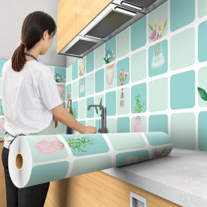 Thickened Kitchen Oil-Resistant Wall Stickers Fireproof High Temperature Resistant Self-Adhesive Waterproof PVC for Stove And Exhaust Fan