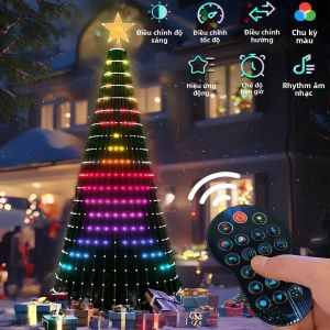 Đèn Giáng Sinh RGBIC Thông Minh 400 Đèn LED Ngoài Trời Chống Nước 6.6ft X 20 Dây Đèn Trang Trí Ngày Lễ Có Điều Khiển Từ Xa