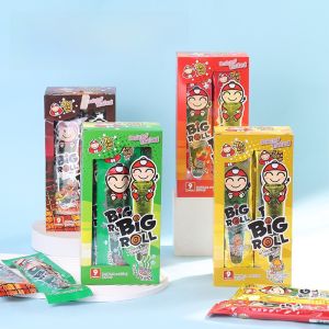 Classic Original Flavor Crispy Seaweed Roll Baked Nori Chips Tao Kae Noi Snacks Thai Origin Seafood Ready-to-eat 27g Box