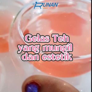 Gelas Teh Kaca 35 ml Doble Wall Glass Mini Tea Cup Gelas Teh Herbal