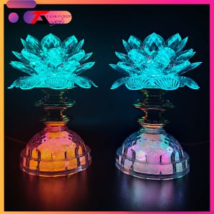 [MTS_S6] Đèn thờ hoa sen sáng chân-ngọn trang trí tủ thờ Thờ phật thờ Quan âm