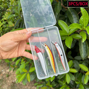 3pcs/BOX Floating Jerkbait Minnow Hard Bait Kit Artificial Wobbler For Bass Pike Trolling Crankbait Fishing Lures Set Swimbait