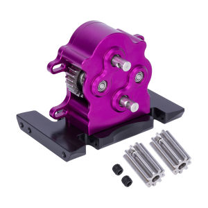 Aluminum Dual Transmission Dig Overdrive Gearbox with Delrin Skid for 1/10 RC Crawler LCG Cheater Rigs Capra SCX10 PRO Upgrade