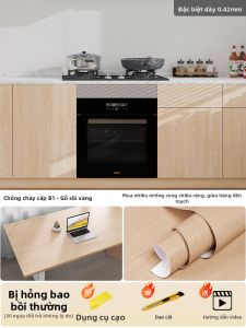 O Margo | Giấy Dán Tường Chống Nước Dày Có Vân Gỗ Dán Keo