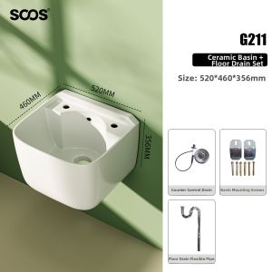 soos | Deepened Wall-mounted Sink