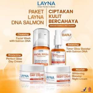 LAYNA SKINCARE BPOM PAKET DNA SALMON BEST SELLER