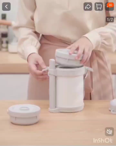 Bộ hộp cơm giữ nhiệt jeko Inox 316 2L loại tốt Màu hồng