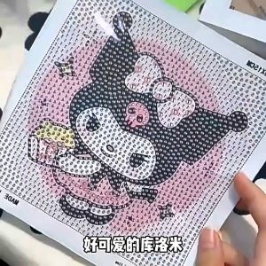 20x20cm Diamond Painting with Frame 5D DIY Round Diamond Art 18cm with Photo Stand Lukisan Berlian