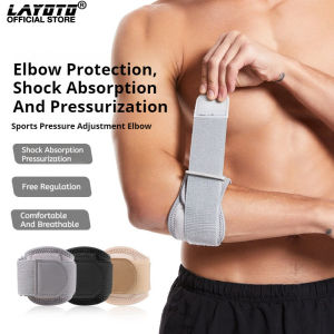 LAYOTO Breathable Adjustable Open-Strap Elbow Brace for Tennis & Badminton - Compression Support with Enhanced Stability Sports Arm Guard