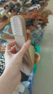 Dép lê thắt nơdép thời trang da mềm êm chân sandal nữ quai ngang đế kếp Tiến Hùng TH0019