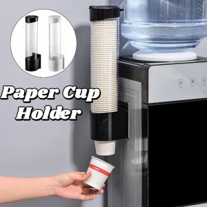 Disposable Paper Cup Holder Organizer Water Cup Holder Wall Mounted for Household Cup Storage