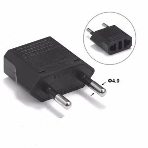 EU Plug Outlet Adapter 2 Pin to EU 2 Round Pin Plug Socket Input AC 110V-250V Travel Plug Converter Power Adapters 220V