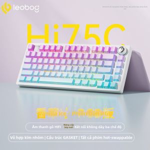 LEOBOG | Bàn phím cơ Custom LEOBOG Hi75C - Vỏ Nhôm Nguyên Khối 3 Chế Độ Gasket Mount Full Hotswap LED RGB