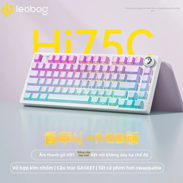 LEOBOG Hi75C Bàn Phím Cơ Không Dây 87 Phím Bluetooth 3 Chế Độ Hot-Swappable RGB Dành Cho Game và Làm Việc | BigBuy360 - bigbuy360.vn LEOBOG Hi75C Bàn Phím Cơ Không Dây 87 Phím Bluetooth 3 Chế Độ Hot-Swappable RGB Dành Cho Game và Làm Việc | BigBuy360 - bigbuy360.vn