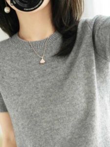 Áo Sweater Form Rộng Đeo Đầu Cổ Tròn T Tay 5/8