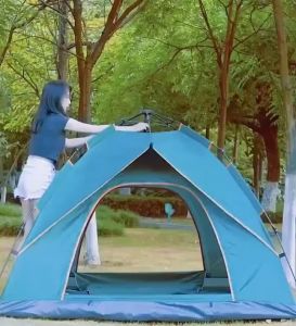2/4 person Camping tent outdoor heavy duty  Tents Sun shading Ventilation Anti-mosquito Outdoor Tent   Waterproof Automatic tent foldable automatic pop-up rainproof mosquito screen large space automatic speed opening side ventilation panoramic camping ten