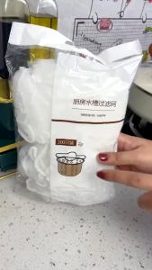 ถุงขยะตาข่ายกรองเศษอาหารใช้แล้วทิ้ง แพ็ค100 ชิ้น