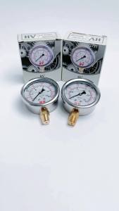 Đồng Hồ Áp Suất Dầu Đồng Hồ Hơi Đo Áp Suất Dầu Mặt 100mm  - Chân Ren 3/8 (17mm)