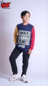 KAOS LENGAN PANJANG ANAK LAKI - LONGSLEEVE MAHDOMZI - ATASAN OBLONG PANJANG ANAK