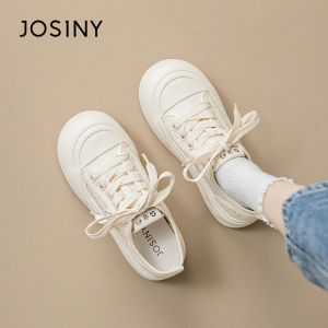 Josiny | Thick Sole Lace Webbing Breathable Womens Canvas Shoes