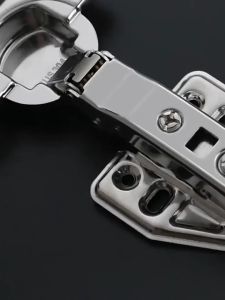 1Pair 304 Stainless Steel Soft Close Hydraulic Heavy Duty Regular Concealed Hinges For Cabinet Door DIY