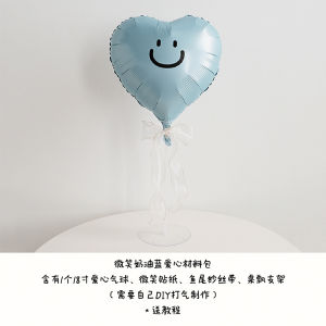 Birthday Balloon Numbers Air-filled Crystal Blue for One Year Old Boy Baby Photography Props Simple Celebration Decoration