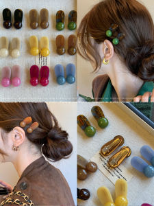 Korean Style Small round Ball Hair Clips Womens Sweet Simple Versatile Side Hairpins Hair Accessories Hairgrips Hair Barrettes