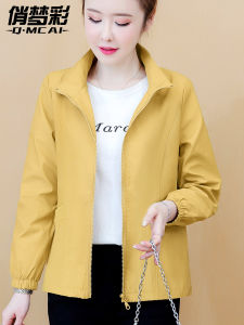 แจ็คเก็ตเบสบอลฤดูใบไม้ร่วงใหม่สำหรับผู้หญิง เสื้อโค้ทสั้นลำลอง เสื้อแจ็คเก็ตแบบสวมแขนยาว ปกจีบ ทรงหลวม สำหรับผู้หญิงส่วนใหญ่