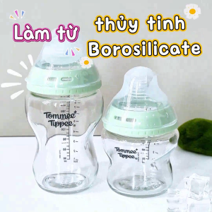 Bình Sữa Thủy Tinh Ty Siêu Mềm Tự Nhiên Tommee Tippee Natural Start 150ml 250ml Cho Bé Từ Sơ Sinh
