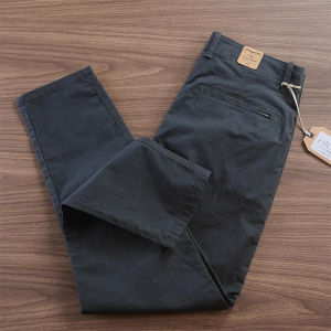 Vintage Khaki Loose Tapered Casual Work Pants