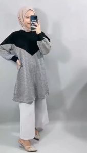 KALUNA DRESS ATASAN TUNIK KOMBINASI WANITA GL FASHION