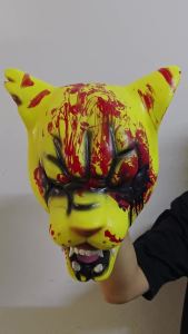 Hotline Miami Tony Tiger Mask Game Cosplay Funny Animal Head Cover Horror Tiger Mask Halloween Party Prop Bloody Tiger Mask
