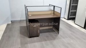 SG Ready Stock H202 Executive Workstationwith high partitionwith/without pedestal/cabinet Home Office Table Straight L Shape Divider