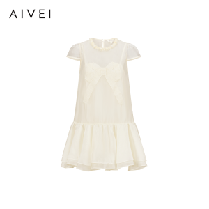 AIVEI | Bow Youthful Doll Style Chiffon Dress