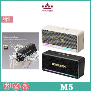 ROYQUEEN M5 ลำโพงตัดเสียงรบกวนไร้สายบลูทูธ ซับวูฟเฟอร์สำหรับงานหนักแบบพกพาคุณภาพเสียงระดับไฮเอนด์ลำโพงกลางแจ้งกันน้ำ