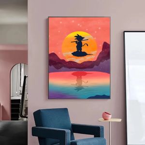 Bandai | D-Dragon B-Ball Nhân Vật Anime Tranh Gắn Đá Khảm - Hình Tròn/Vuông DIY Canvas Nghệ Thuật Trang Trí Tường Cho Phòng Khách