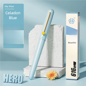 Hero | HERO 616 Nova Classic Fountain Pen Morandi Color 0.38mm EF Concealed Iridium Nib Compatible with 3.4mm Standard Ink Cartridges